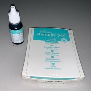 Stampin Up Ink Pad Coastal Cabana Blue Turquoise Classic Refill Ink Bottle Craft